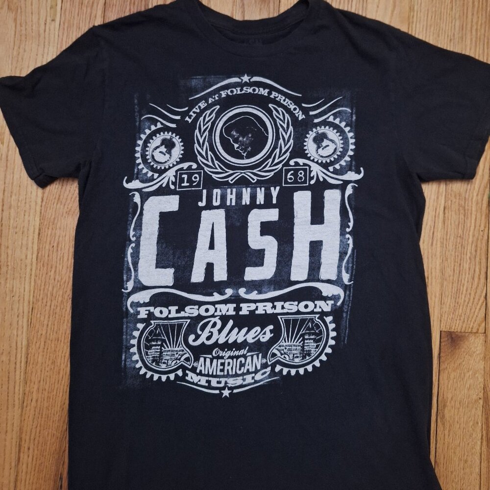 JOHNNY CASH Live at Folsom Prison T-shirt Women M